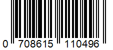 Barcode 0708615110496