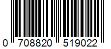Barcode 0708820519022