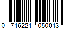 Barcode 0716221050013