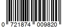 Barcode 0721874009820