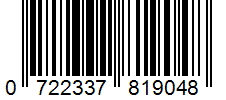 Barcode 0722337819048