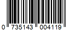 Barcode 0735143004119