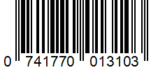 Barcode 0741770013103