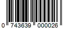 Barcode 0743639000026
