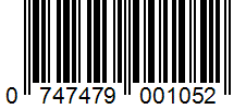 Barcode 0747479001052