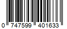 Barcode 0747599401633