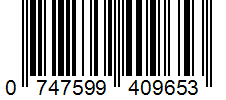 Barcode 0747599409653