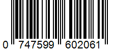 Barcode 0747599602061