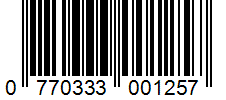 Barcode 0770333001257