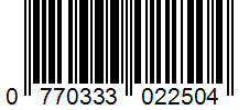 Barcode 0770333022504