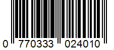 Barcode 0770333024010