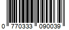 Barcode 0770333090039