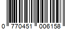 Barcode 0770451006158