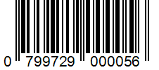 Barcode 0799729000056