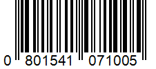 Barcode 0801541071005