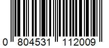 Barcode 0804531112009