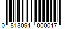 Barcode 0818094000017