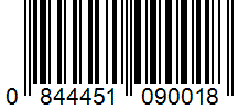 Barcode 0844451090018