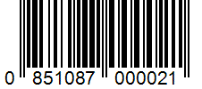 Barcode 0851087000021