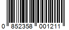Barcode 0852358001211