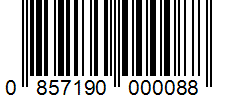 Barcode 0857190000088