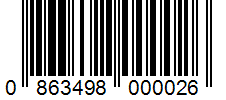 Barcode 0863498000026