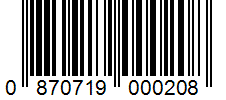 Barcode 0870719000208