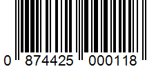 Barcode 0874425000118