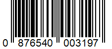 Barcode 0876540003197