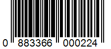 Barcode 0883366000224