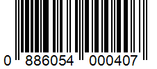 Barcode 0886054000407