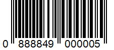 Barcode 0888849000005