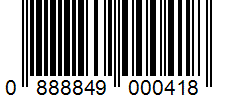 Barcode 0888849000418