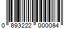 Barcode 0893222000084