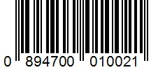 Barcode 0894700010021