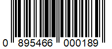 Barcode 0895466000189