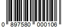 Barcode 0897580000106