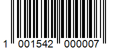 Barcode 1001542000007