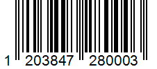 Barcode 1203847280003