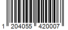 Barcode 1204055420007