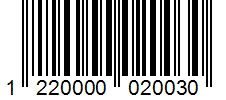 Barcode 1220000020030
