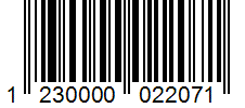 Barcode 1230000022071
