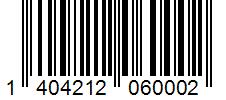 Barcode 1404212060002