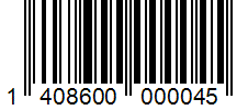 Barcode 1408600000045