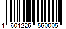 Barcode 1601225550005