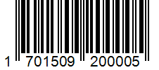 Barcode 1701509200005