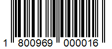 Barcode 1800969000016