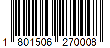 Barcode 1801506270008