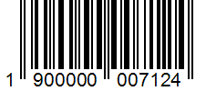 Barcode 1900000007124