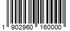 Barcode 1902960160000